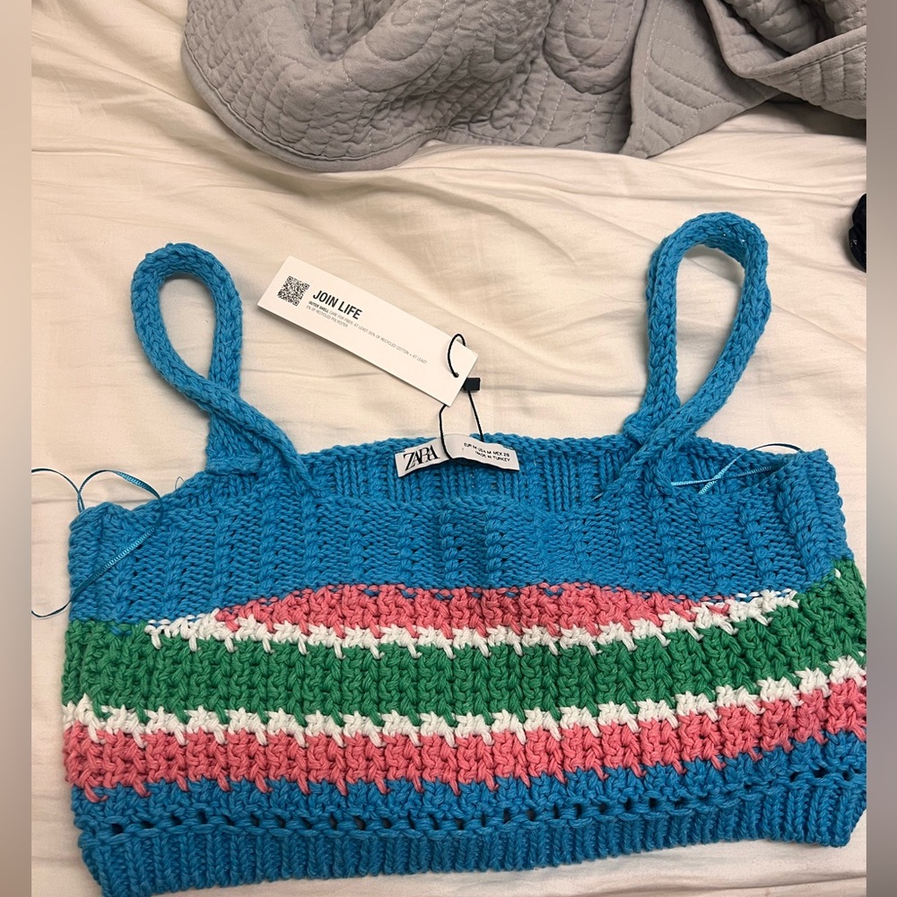zara crochet top